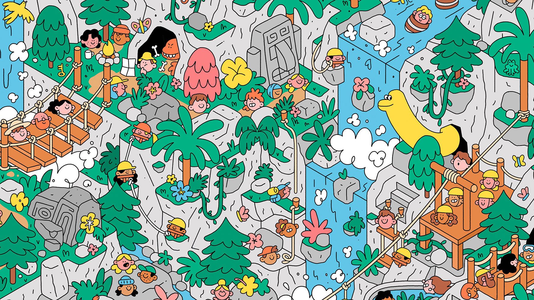 Two Dots Map Two Dots | Illustration | Gaming | Dan Woodger | Dan Woodger | Jelly UK